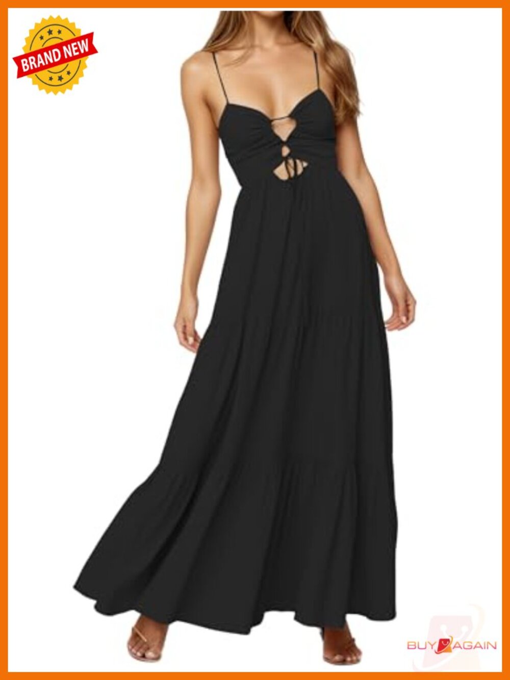 Womens Floral Spaghetti Strap Backless Smocked Milkmaid Maxi Dress
